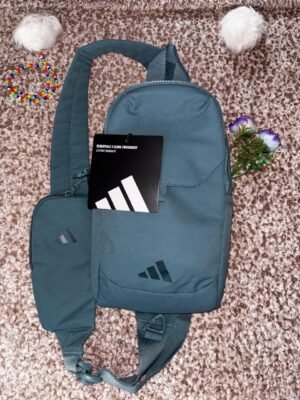 Bolsa adidas Essentials 3 Sling Crossbody - Verde Azulado